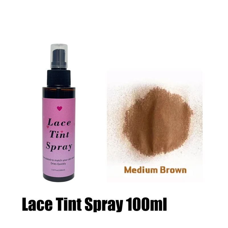 Lace Tint Mousse For Lace Front Wigs Lace Tint Mousse Lace Tint Spray 100ml Light Brown Midium Brown Tint Foam Dye hairnet