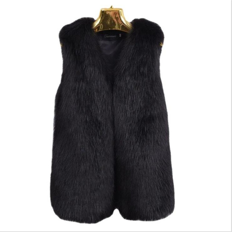女性用の厚手のファーコート,防寒着,キツネの毛皮のベスト,大きなサイズ,S-4XL,ノースリーブ,冬,2024
