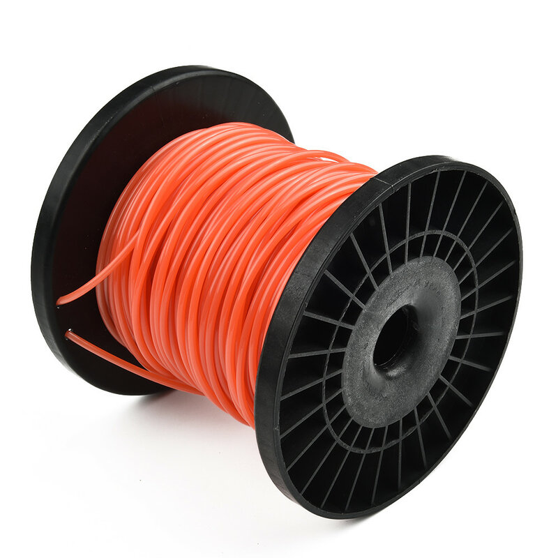 For Lightweight Manual Feed Electric Trimmers， Trimmer Line For STIHL Length:50m Line Nylon Orange Trimmer Wire