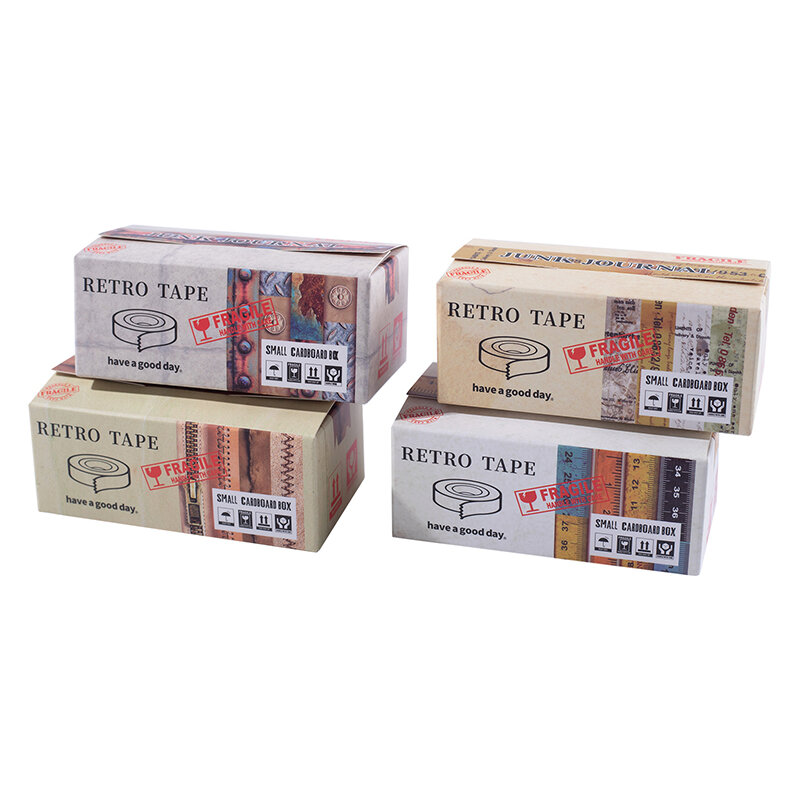 4packs/16PCS Small cardboard box series markers photo album decoration paper masking washi tape