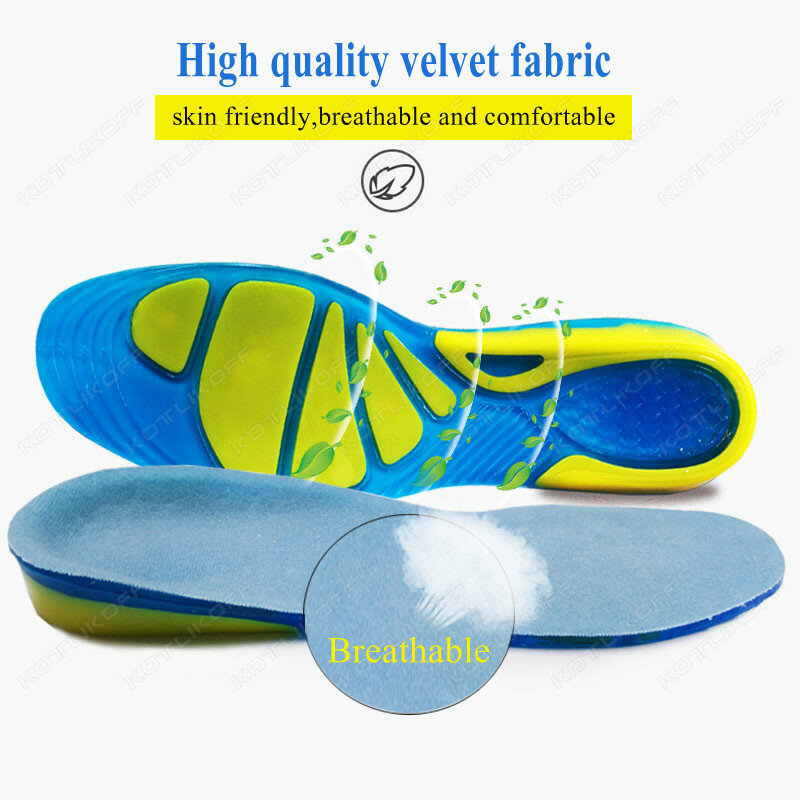 Silikonowe wkładki żelowe pielęgnacja stóp dla podeszwy Fasciitis Heel Spur sportowe wkładki do butów amortyzacja klocki Arch wkładka ortopedyczna