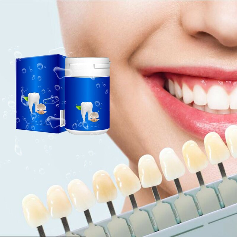 Травяной порошок для зубов, пятна на зубах и желтые зубы, белый и укрепляющий порошок для ухода за полостью рта для сверкающей чистки