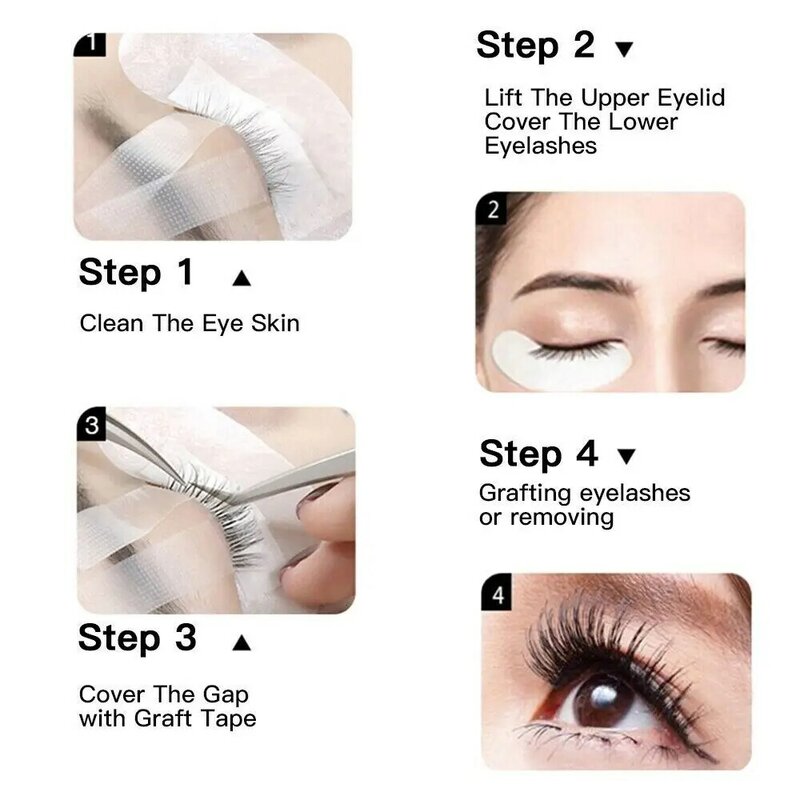 Coussinets de gel pour les yeux, patchs en papier pour les yeux, extension de cils, greffage de cils, haute qualité, non pelucheux, 10 pièces