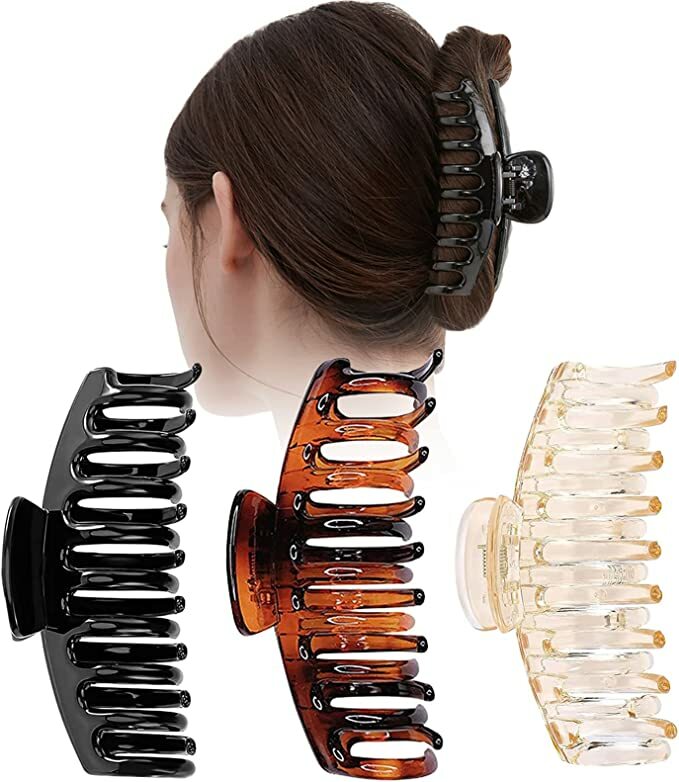3 Pieces Hair Claw Fashion Headwear Barrette Household Portable Clamping