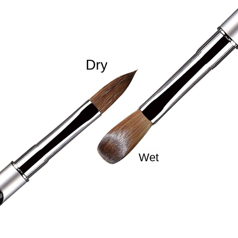 1PC Nail Acrylic Brush Sable Acrylic Brush UV Gel Carving Pen Brush Liquid Powder DIY Nail Drawing Nail Art Brushes