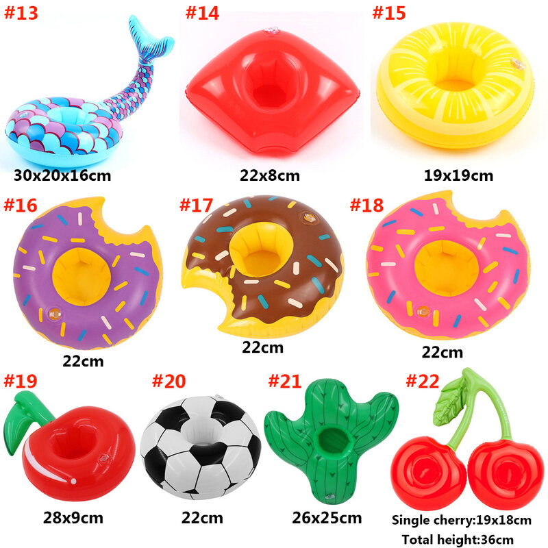 1Pcs Kids Toys Pool Floaties Bar Coasters Inflatable Cup Coasters Inflatable Drink Holders Drink Floats Swimming Pool Float