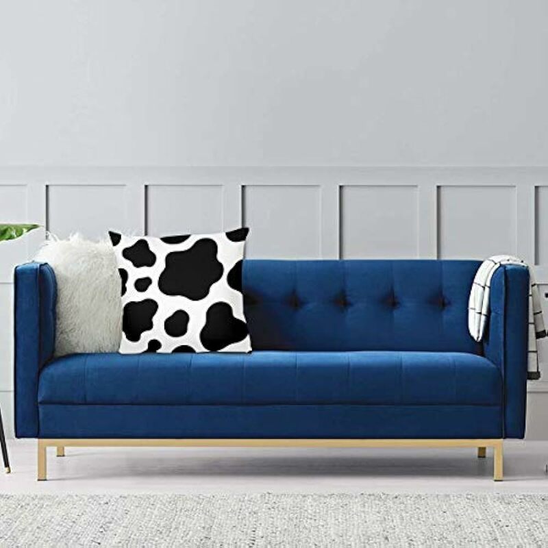 Fundas de cojín cuadradas decorativas con estampado de vaca, dos lados, para sofá, decoración del hogar