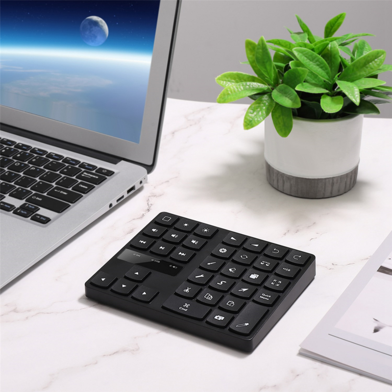 Bluetooth Drawing Keypad , 35 Keys Rechargeable Wireless Keyboard for Procreate, and Drawing Shortcuts Graphic