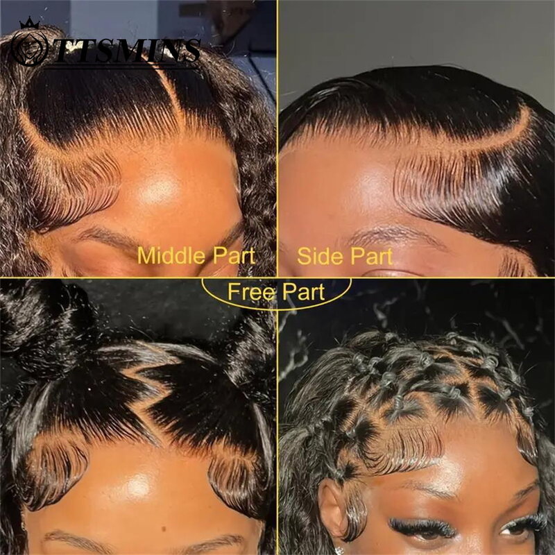 Wig gelombang dalam renda Frontal 13x6 13x4 keriting untuk wanita HD renda depan wig Brazilian Remy rambut manusia pra dipetik ramah pemula