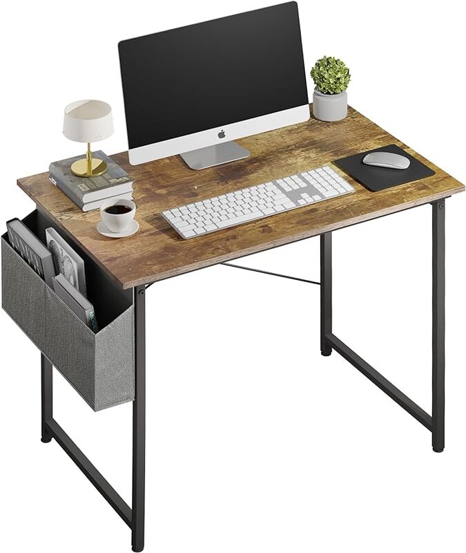 32/40/47 Home Office Writing Small Desk, Modern Simple Style PC Table with Storage Bag for Bedroom, Office, Apartment, 32 Inch