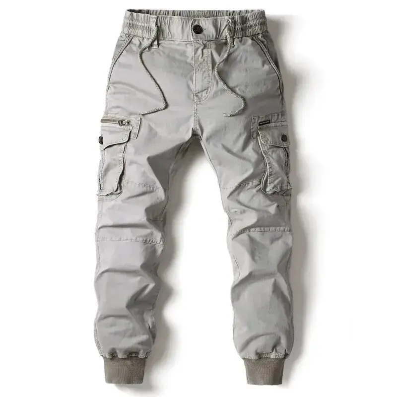Pantalon cargo en coton pleine longueur pour homme, pantalon de jogging, pantalon militaire, décontracté