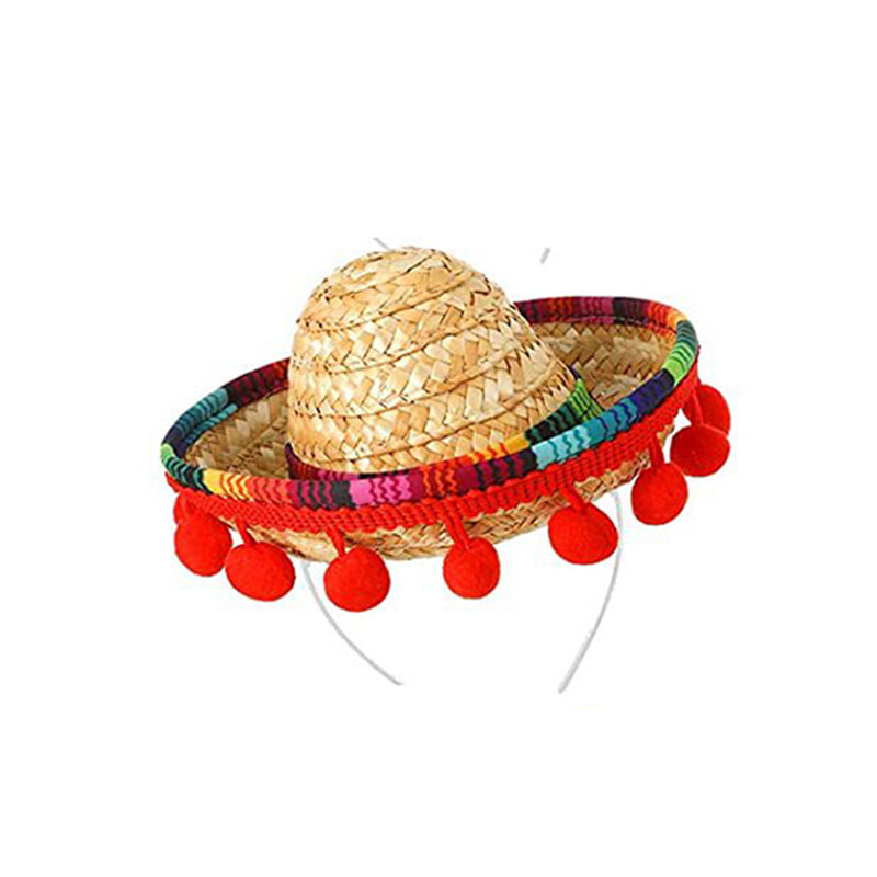 Mini chapéu sombrero com bandana, festa de carnaval mexicana, chapéus engraçados para crianças e adultos, decoração de aniversário, acessórios para animais de estimação