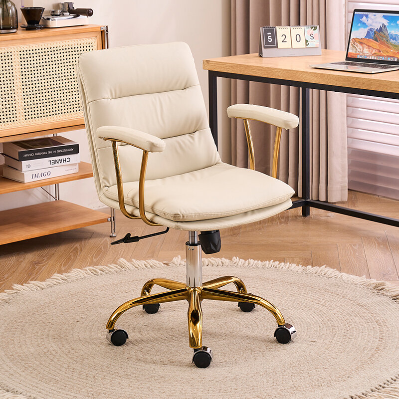 Sillas ergonómicas de salón de espera para reuniones, silla de oficina de estudio minimalista, cómoda, Vintage, Rugluar, muebles OK50YY