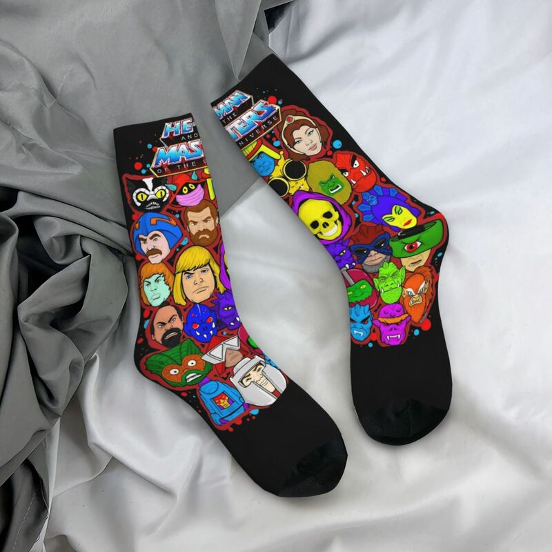 Kaus kaki Crew kolase karakter Vintage Heman the Universe He-Man kaus kaki tabung tengah kualitas tinggi hadiah terbaik katun