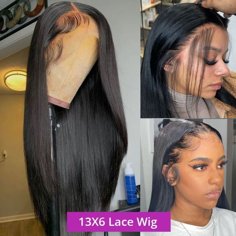 Brazilian Bone Straight 4X4 HD Lace Closure Wig For Women Glueless 13x4 13x6 Transparent Lace Front Human Hair Wigs Pre Plucked