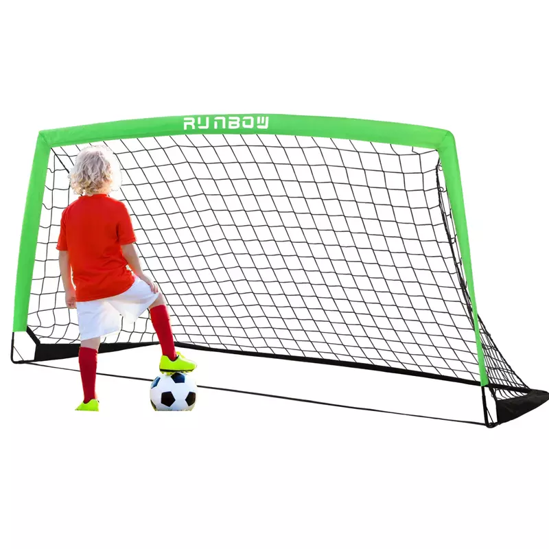RUNBOW-Filet de football portable pour enfants avec sac de transport, but de football pour la pratique dans l'arrière-cour, 6x4 pieds