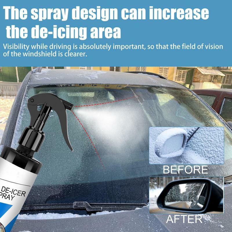 Spray limpador e removedor de neve para carro, acessórios de inverno, descongela e derrete instantaneamente, 100ml