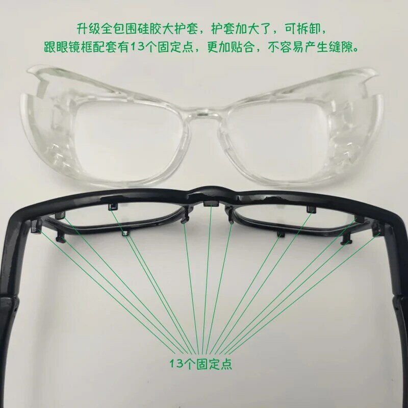 Versione a guaina grande specchio per ambienti umidi occhiali idratanti completamente circondati protezione per gli occhi con sabbia anti-polline anti-vento con miopia
