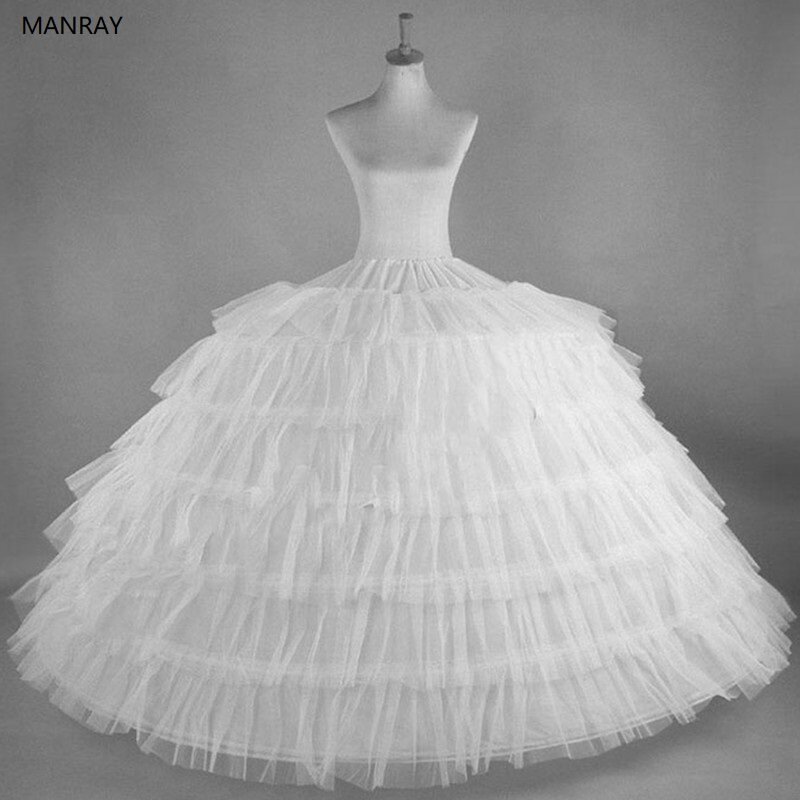MANRAY rok putih mendukung 6 hoop Petticoat pengantin untuk gaun pernikahan Wanita Ruffle besar gaun Dalaman Tulle halus dapat disesuaikan