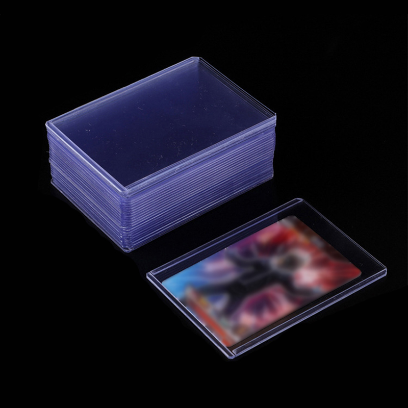 Transparente PVC Toploaders para Collectible Trading Basketball Sports Cards, mangas de proteção, Game Card Holder Case, 3x4in, 35PT