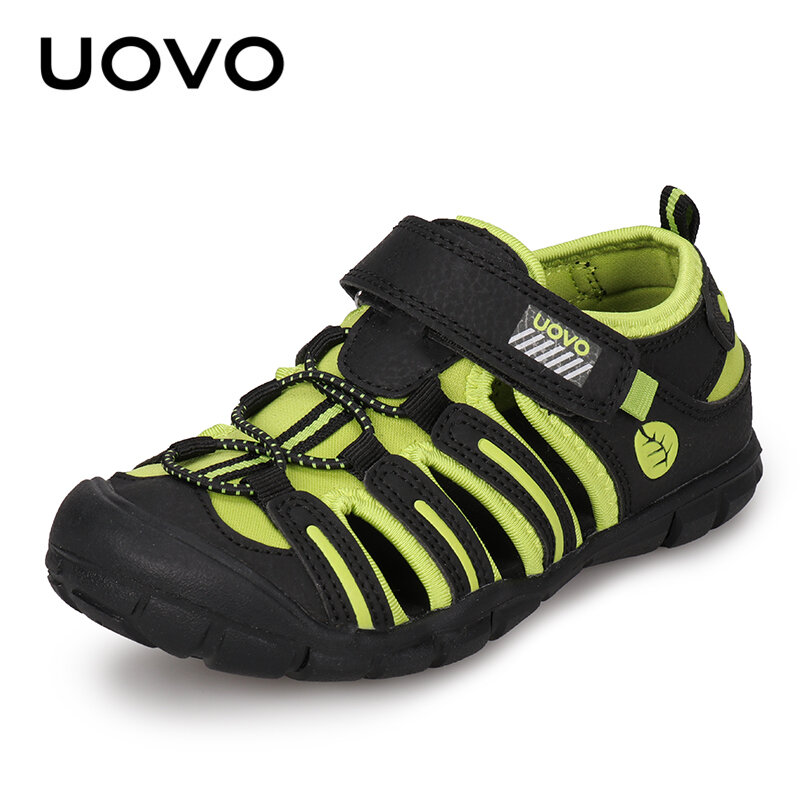 Uovo 여름 남아 비치 샌들, 부드러운 바닥, 남녀공용 미끄럼 방지 신발, 어린이 야외 충돌 방지 신발