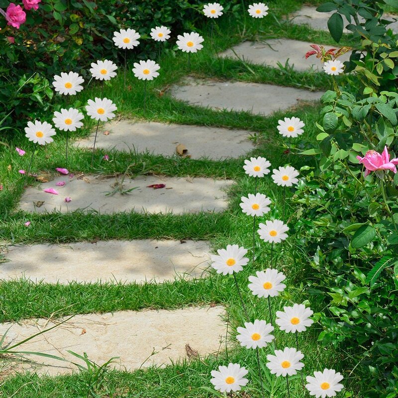 야외 정원 장식 조경 안뜰 빌라 시뮬레이션 해바라기 꽃 잔디 및 테라스 파일 2023, 10 개 삽입
