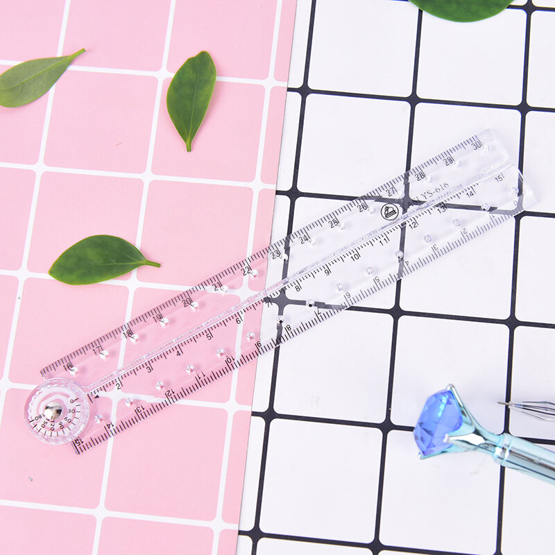 30cm Clear Plastic Acrylic Folding Straight Rulers Drawing Kid School Supplies Measuring Drawing Tool