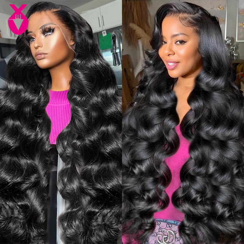 Perruque Lace Front Wig Body Wave Naturelle, Cheveux Humains, 13x4, Pre-Plucked, Pre-Cut, Transparent HD, Sans Colle