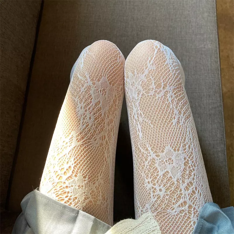 Women Rattan Sexy Stockings Club Party Anti-Snagging Flowers Tights Calcetines Fish Net Stocking Fishnet Mesh Lace Pantyhoses