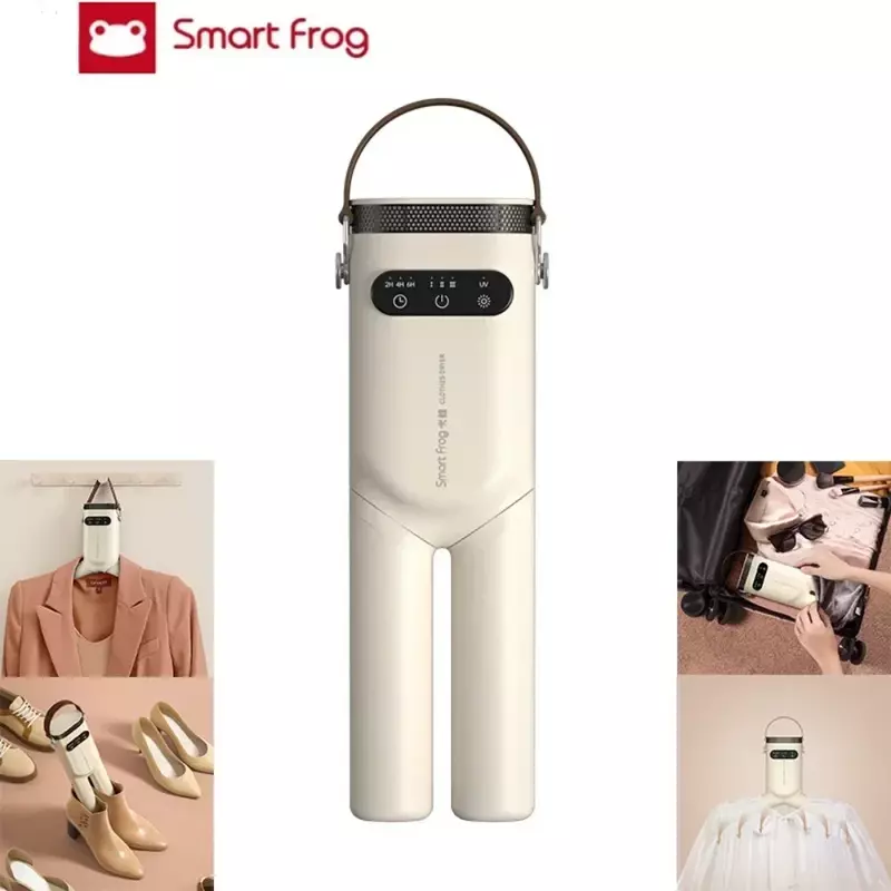 Smartfrog Rak pengering baju elektrik, Rak pengering pakaian elektrik Mini portabel, Mesin Pengering pakaian, gantungan baju bisa dilipat 220V
