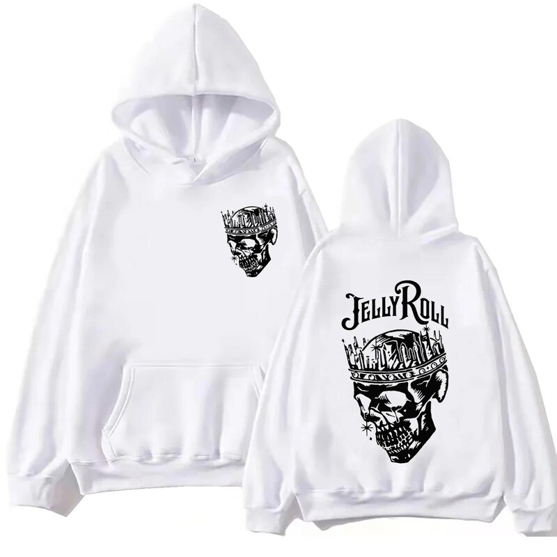Jelly Roll The Beautifully Broken Tour 2024  Hoodie Harajuku Hip Hop Pullover Tops Sweatshirt Fans Gift