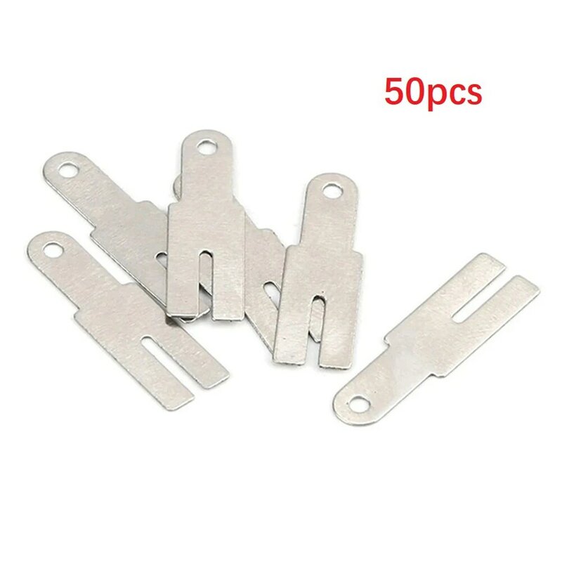 50pcs Battery Connection Nickel Sheet Y Shaped Nickel Sheets Plates For Spot Welder For Nickel-metal Hydride Batteries
