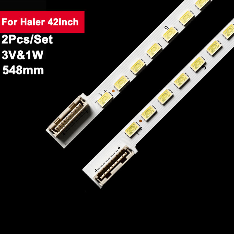 3V 548มม.ไฟเรืองแสงทีวี Led Strip สำหรับ Haier 42นิ้ว FHD-1 REV1.0 1R/1L 0374A 2ชิ้น/เซ็ตซ่อมทีวีอุปกรณ์เสริม LE42Z300R3D