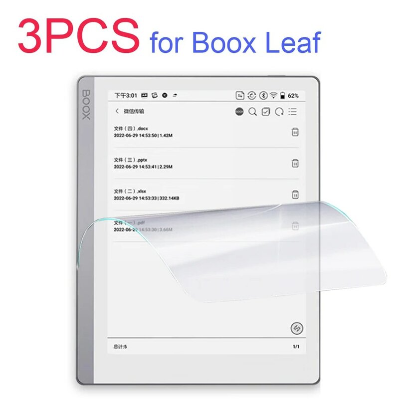 3 szt. Miękkie zabezpieczenie ekranu z tworzywa PET do ONYX Boox leaf /Boox leaf 2/strona 7.0 7 ''ereader czytnik ebooków folia ochronna