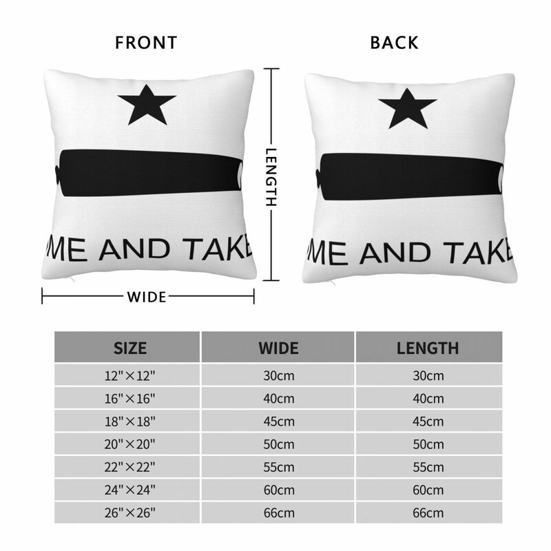 Come And Take It Square Pillow Case for Sofa Throw Pillow