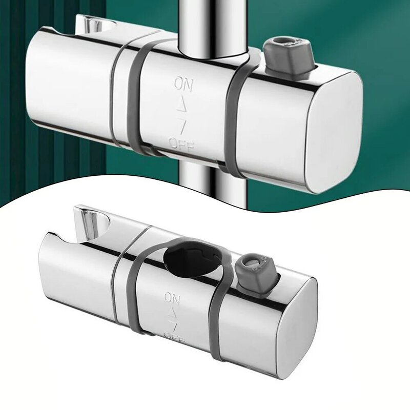 Staffa per doccia universale 18 ~ 25mm supporto per barra scorrevole per doccia in plastica ABS supporto per morsetto regolabile staffa accessori per il bagno