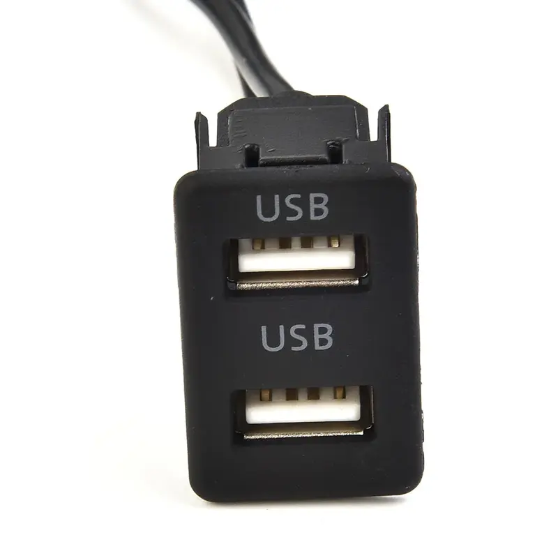 자동차 대시 플러시 마운트 AUX USB 포트 패널, 자동차 보트 듀얼 익스텐션 케이블 어댑터, 도요타, 미쓰비시 자동차 액세서리, 1m