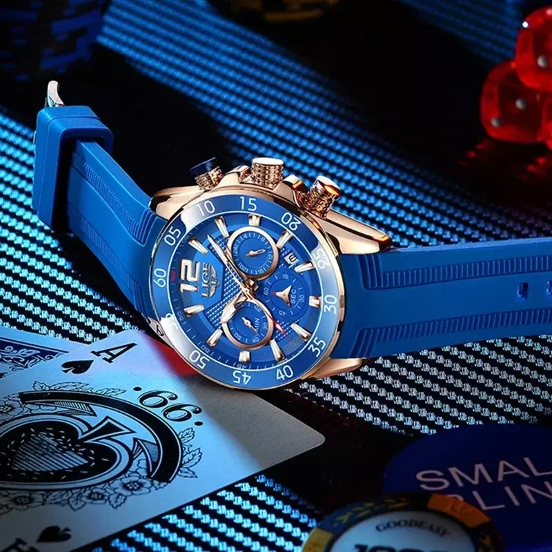 Relógio esportivo masculino de luxo, relógio quartzo, relógios de pulso impermeáveis, marca superior, moda, 2022