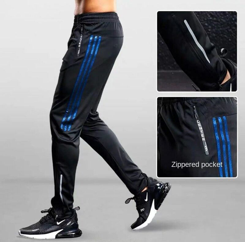Nowy modny spodnie sportowe na wiosnę i lato, męskie szybkoschnące spodnie, oddychające spodnie do biegania i spodnie do fitnessu