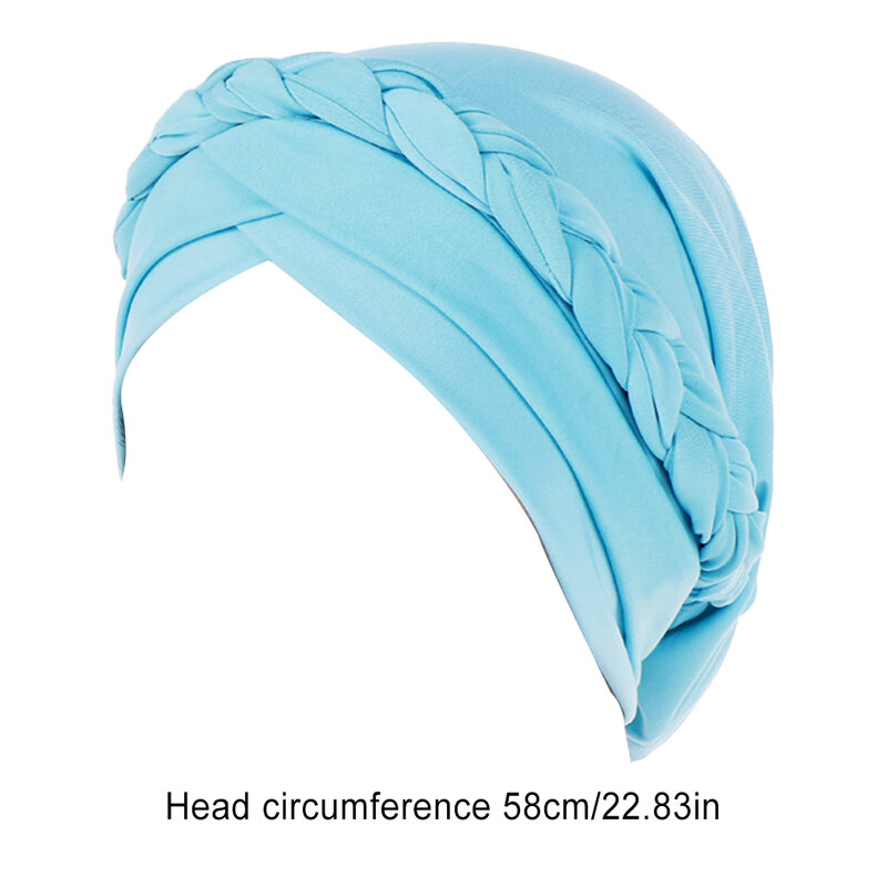 Turbante de colores surtidos, envoltura para la cabeza de una sola capa, gorro para el cabello, estilo musulmán