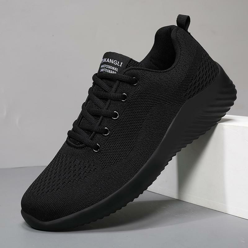 Męskie oddychające buty z siatką jesienne nowe buty sportowe męskie modne buty czarne buty na co dzień buty do biegania