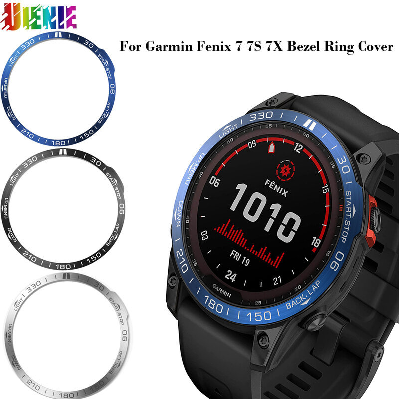 Sapphire Bezel Ring Cover cubiertas covering couvert Smart Watch Sport Adhesive Case Bumper Ring Case For Garmin Fenix 7 7S 7X