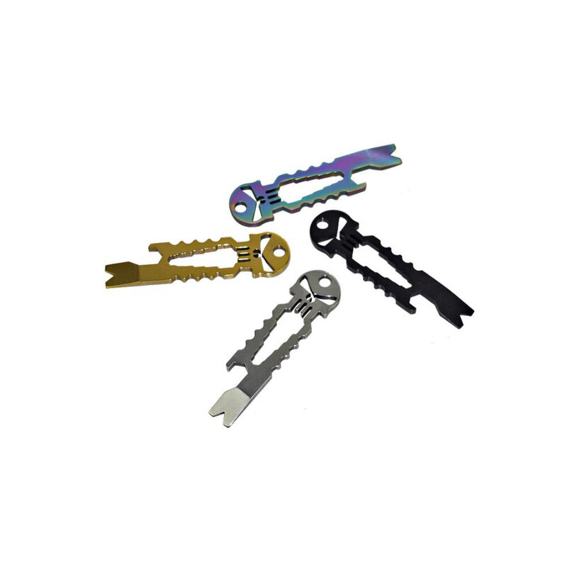 Mounchain Outdoor Multi-functional Stainless Skull EDC Survival Pocket Tool Key Ring Chain Bottle Opener Dropshipping