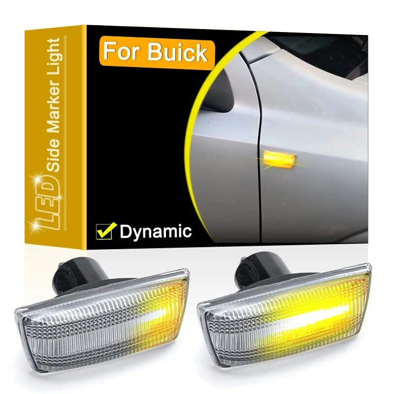 12V Clear Lens Dynamic LED Side Marker Lamp Assembly For Buick Regal 2008-2017 (North America) Blinker Turn Signal Light