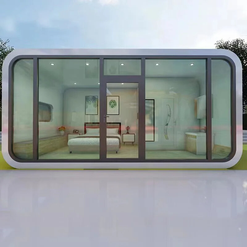Pré-fabricada Prefab House Cabin Apple Design Modular Personalizado Vida ao ar livre Pod de escritório de trabalho Recipiente de estilo moderno de luxo