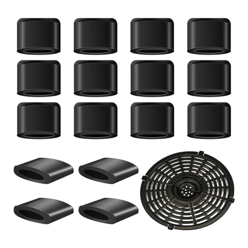D0AB Air Fryer Rubber Bumpers Grill Pan Plate Tray Air Fryer Silicone Protective Feet