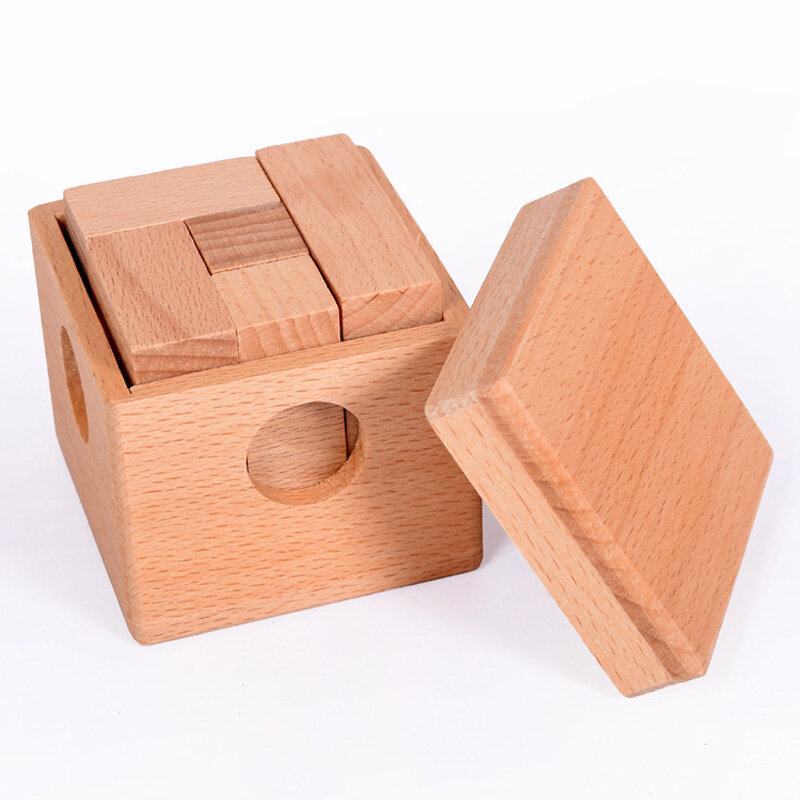 Soma kostka łamigłówka drewniane łamigłówki pudełko Luban Lock Casse Tete IQ Challenge gry dla dzieci zabawki edukacyjne Montessori