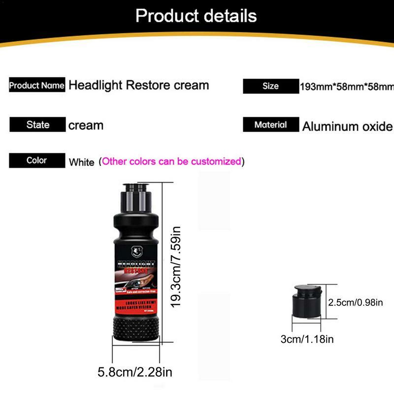 Headlight Repair Agent Headlights Cleaner 300ml Effective Fast & Easy Car Headlight Repair Fluid Remove Scratches Cloudiness