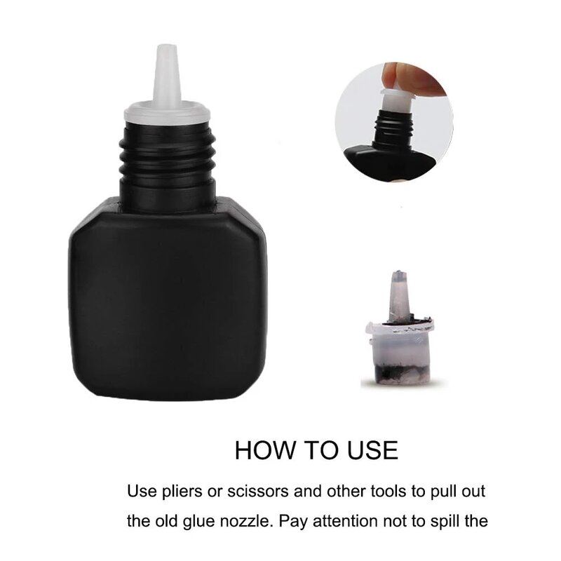 Eyelashes adhesive glue cap Universal Eyelash Glue Replacement Bottle Mouth Head Nozzle Special Plug Glue Usage Anti-Blocking