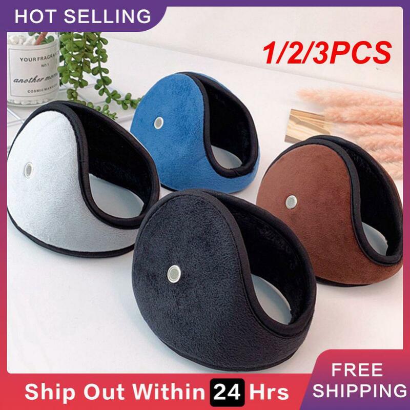 1/2/3 buah headphone bawaan bulu tebal dengan penutup telinga nyaman dengan Aksesori Musim Dingin cuaca dingin